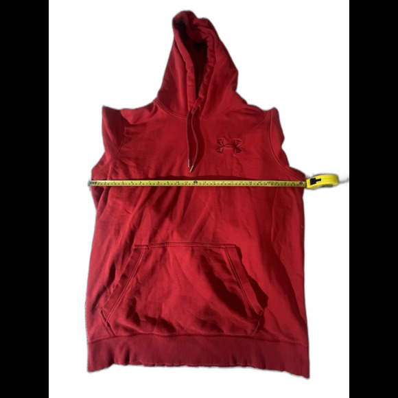 Under Armour UA Storm Hoodie Pullover Red Mens Medium Big Logo Embroidered SZ XL - Picture 6 of 10